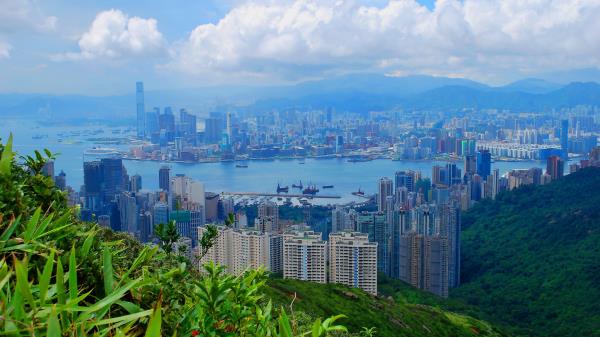 Hong Kong Building Top View Sky wallpaper