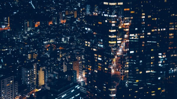 Minato Japan Night City Buildings City Lights wallpaper