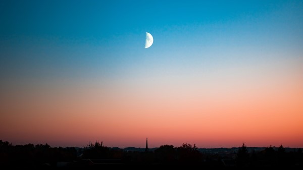 Moon Evening City Wallpaper