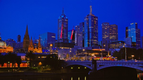 Night City Buildings Lights Image wallpaper