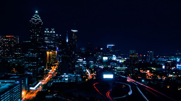 Night City City Lights Light Wallpaper