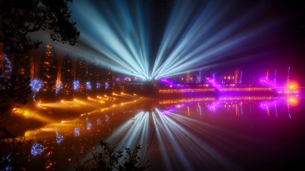 Night City Light Show Festival wallpaper