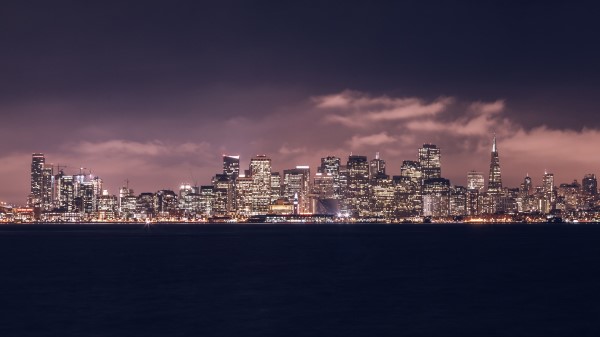Night City Panorama Skyline wallpaper