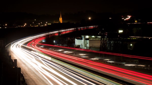 Road Turn Lights wallpaper