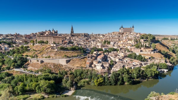 Toledo Spain River Panorama wallpaper