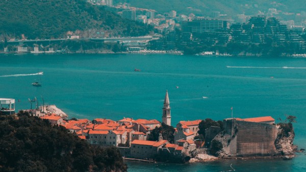 Town Coast Aerial View wallpaper