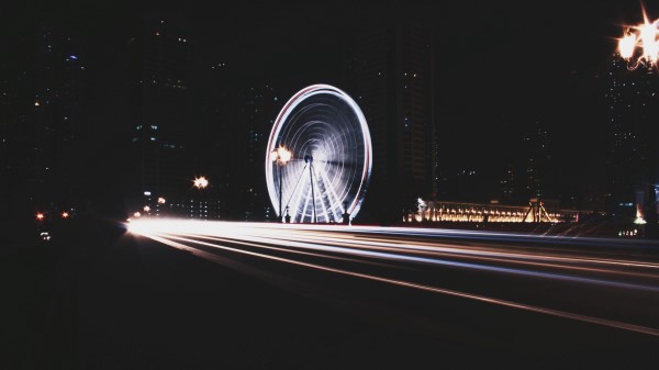 Wheel Rotation City Night wallpaper