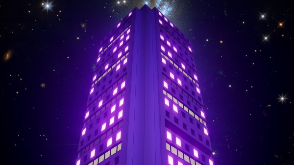 Building Night Neon Wallpaper