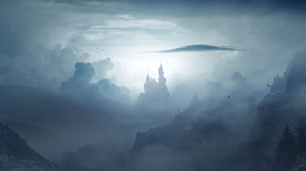 Castle Clouds Fog Wallpaper