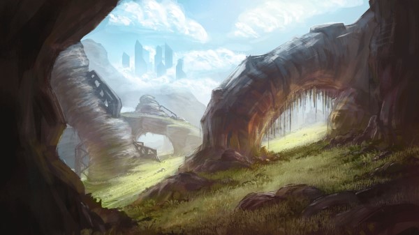 Cave Arch Fantasy wallpaper