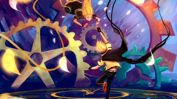 Children Flight Clock Wallpaper