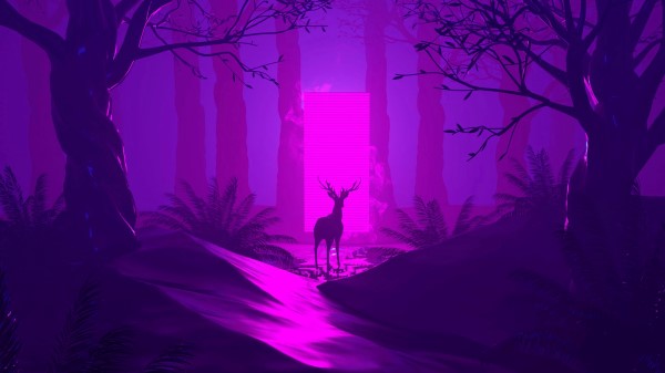 Deer Silhouette Dark wallpaper