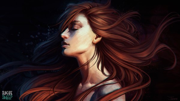 Girl Art Hair wallpaper