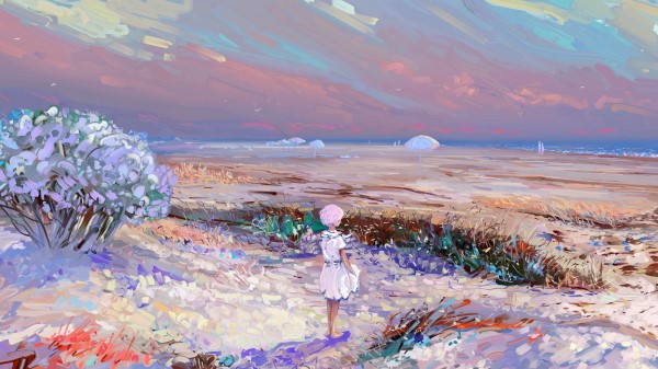 Girl Loneliness Art wallpaper