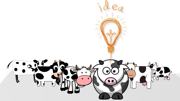 Idea Lamp Cows wallpaper