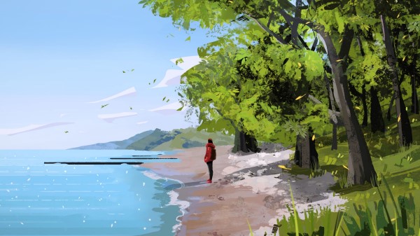 Loneliness Alone Coast wallpaper