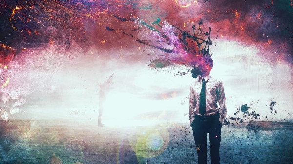 Man Gas Mask Surrealism wallpaper