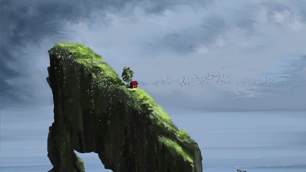 Rock House Slope Wallpaper