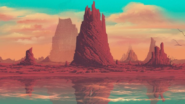 Rock Mountain Fantasy wallpaper