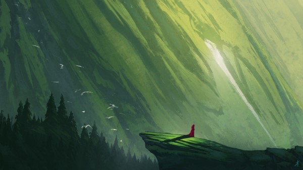 Rock Silhouette Alone wallpaper