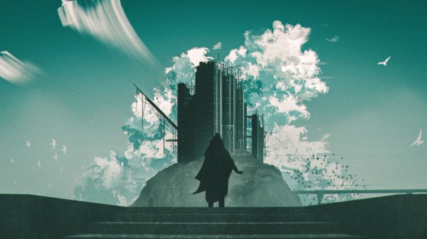 Silhouette Buildings Skyscrapers wallpaper