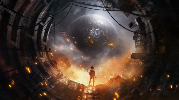 Silhouette Planet Sparks wallpaper