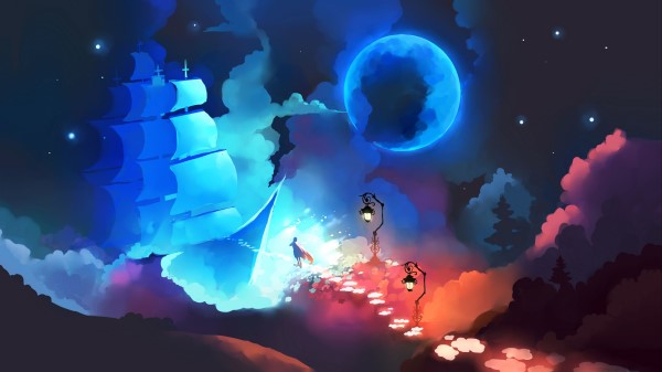 Sky Ship Colors Wide wallpaper