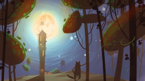 Tower Moon Art wallpaper