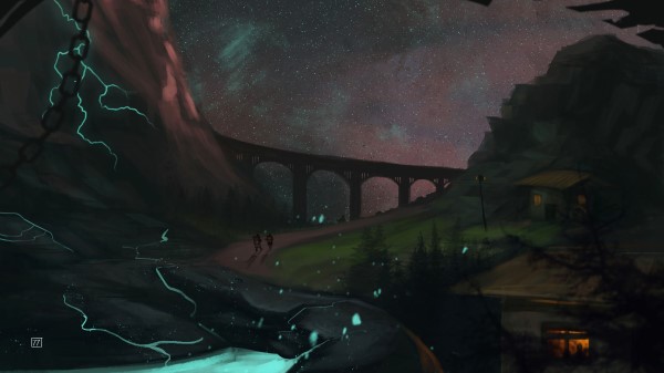 Travelers Bridge Space wallpaper