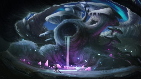 Waterfall Tourist Art wallpaper