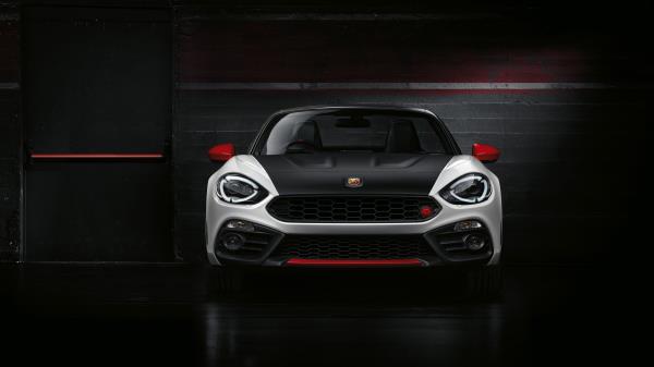 Abarth Fiat Front View Black Wallpaper