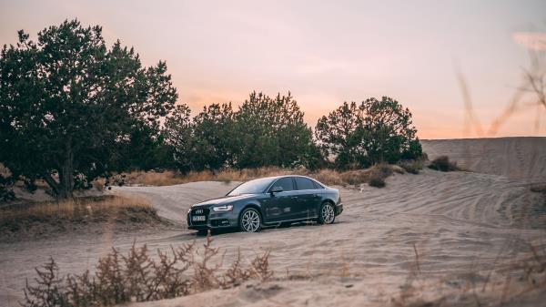 Audi Car Sand Wallpaper