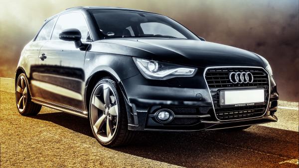 Audi Car Side View Black Wallpaper