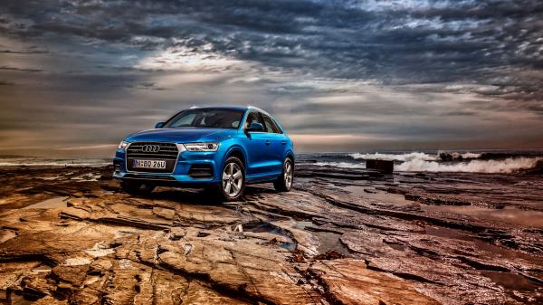 Audi Q3 Tfsi Quattro Au Spec Blue Side View Wallpaper