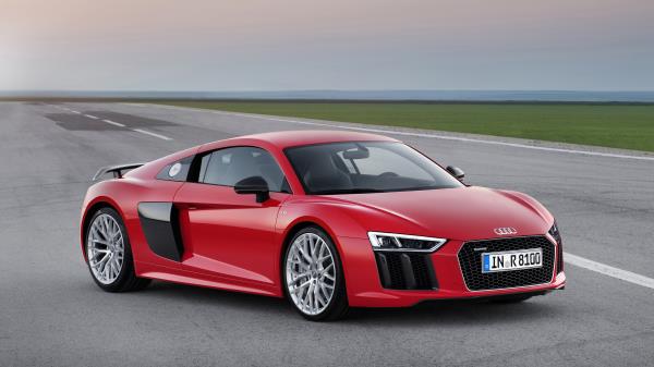Audi R8 V10 Red 2015 Wallpaper