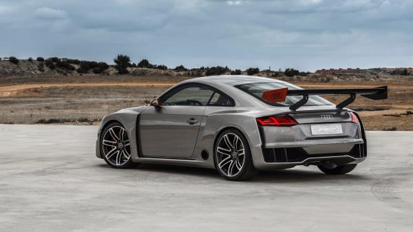 Audi Tt Gray Side View Wallpaper
