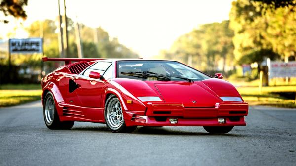 Bertone Lamborghini Countach 1990 Red Wallpaper