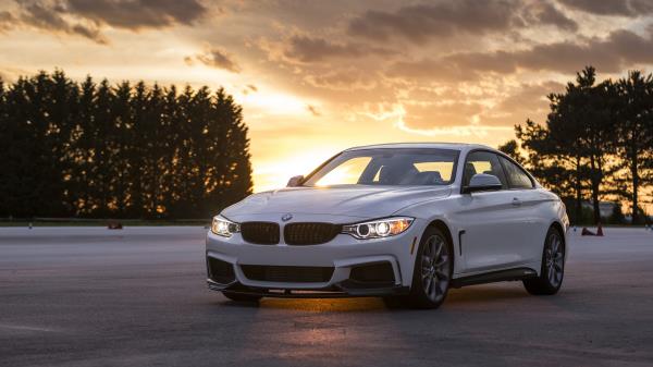 Bmw 435i Side View White Wallpaper