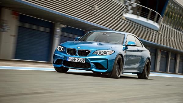 Bmw M2 F87 Front View Blue Wallpaper