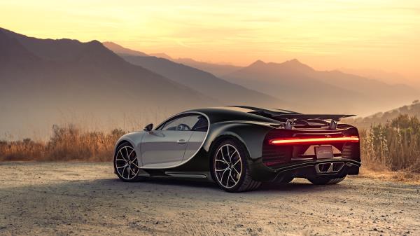 Bugatti Chiron Rear Wallpaper