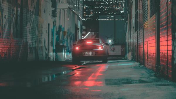 Car Rear View Garlands wallpaper
