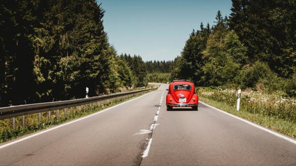 Car Retro Red wallpaper