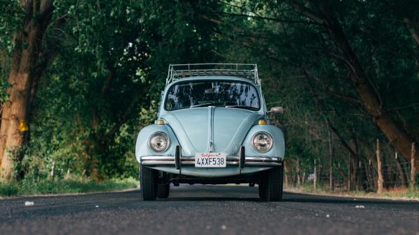Car Retro Style Front View wallpaper