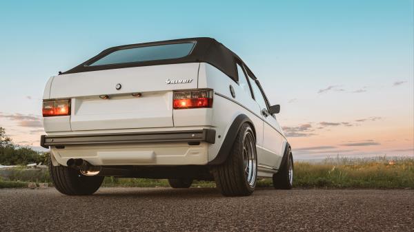 Car White Rear View wallpaper
