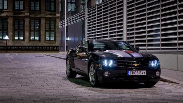 Chevrolet Camaro Rs Black Side View wallpaper