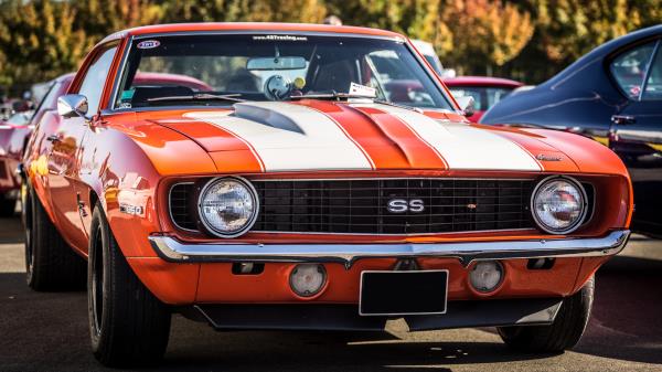 Chevrolet Camaro Ss Red Front View wallpaper