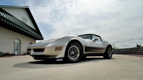 Chevrolet Corvette 1982 Silver Side View wallpaper