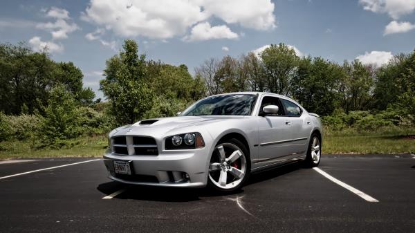 Dodge Charger Srt8 Supercar Cult Car Silver Tuning Functional Hood Wallpaper