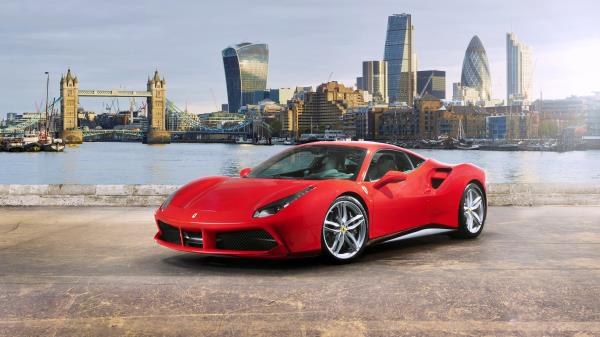 Ferrari 488 Gtb Krasnyj Vid Sboku wallpaper