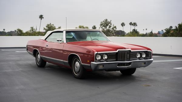 Ford Ltd Convertible 1972 Red Side View wallpaper